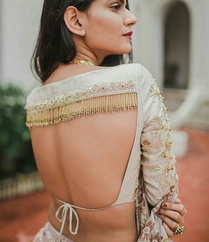 Bridal lehenga blouse back on sale designs